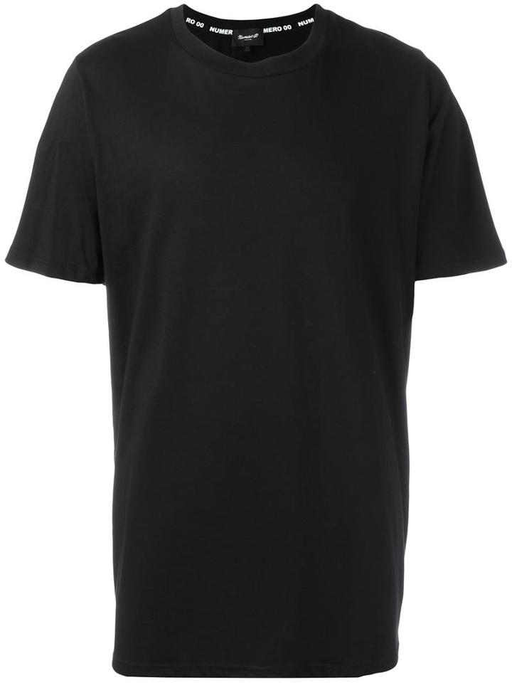 Numero00 00 Print T-shirt, Men's, Size: Small, Black, Cotton