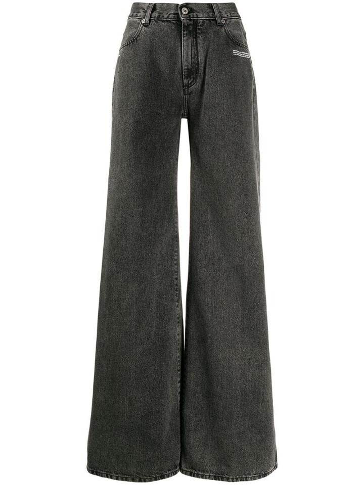 Off-white Wide-leg Jeans - Grey