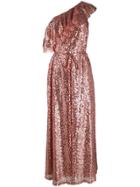 In The Mood For Love Evelyn Sequinned One-shoulder Gown - Pink