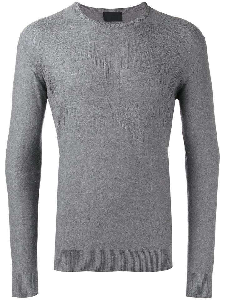Les Hommes Crew Neck Jumper, Men's, Size: Medium, Grey, Cotton