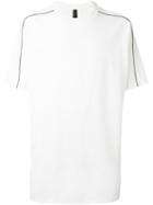 Odeur Piped Oversized T-shirt, Adult Unisex, Size: Large, White, Cotton