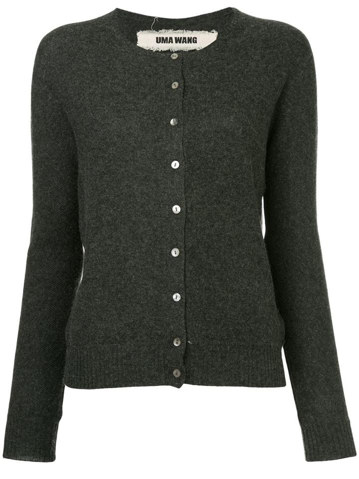 Uma Wang Round Neck Cardigan - Grey