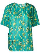 Sonia By Sonia Rykiel - Short-sleeve Floral Blouse - Women - Viscose - 42, Green, Viscose
