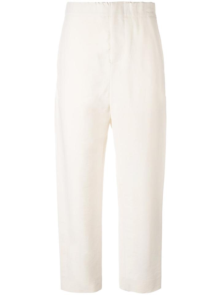Marni - Elasticated Trousers - Women - Cotton/viscose - 42, Nude/neutrals, Cotton/viscose