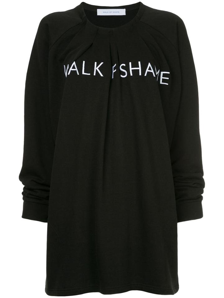 Walk Of Shame Branded Sweat Dress - Black