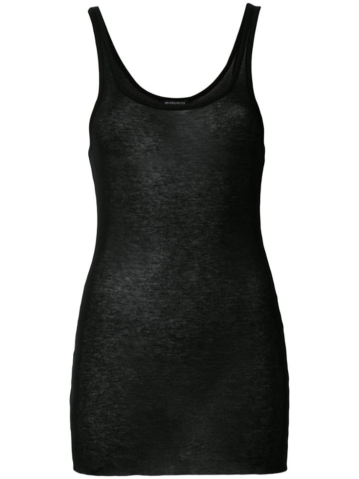 Ann Demeulemeester Marl Effect Vest - Black