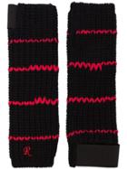 Raf Simons Embroidered Cuff Fingerless Wool Gloves - Black
