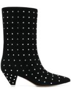 Attico Crystal Embellished Boots - Black