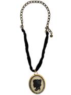 Lanvin Cameo Pendant Necklace - Black