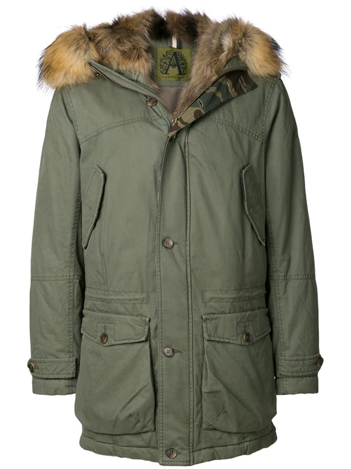 Alessandra Chamonix Camouflage Hooded Coat - Green