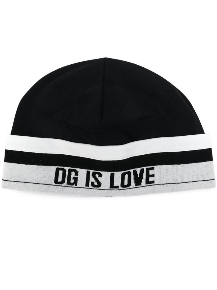Dolce & Gabbana Dg Is Love Beanie - Black