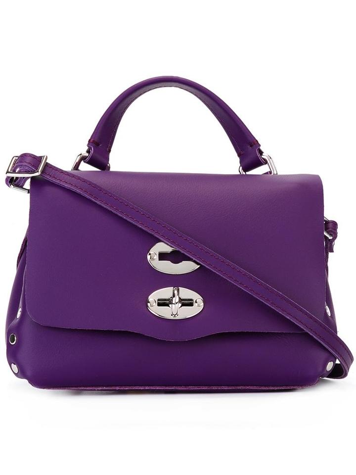 Zanellato 'postina' Crossbody Bag, Women's, Pink/purple, Calf Leather