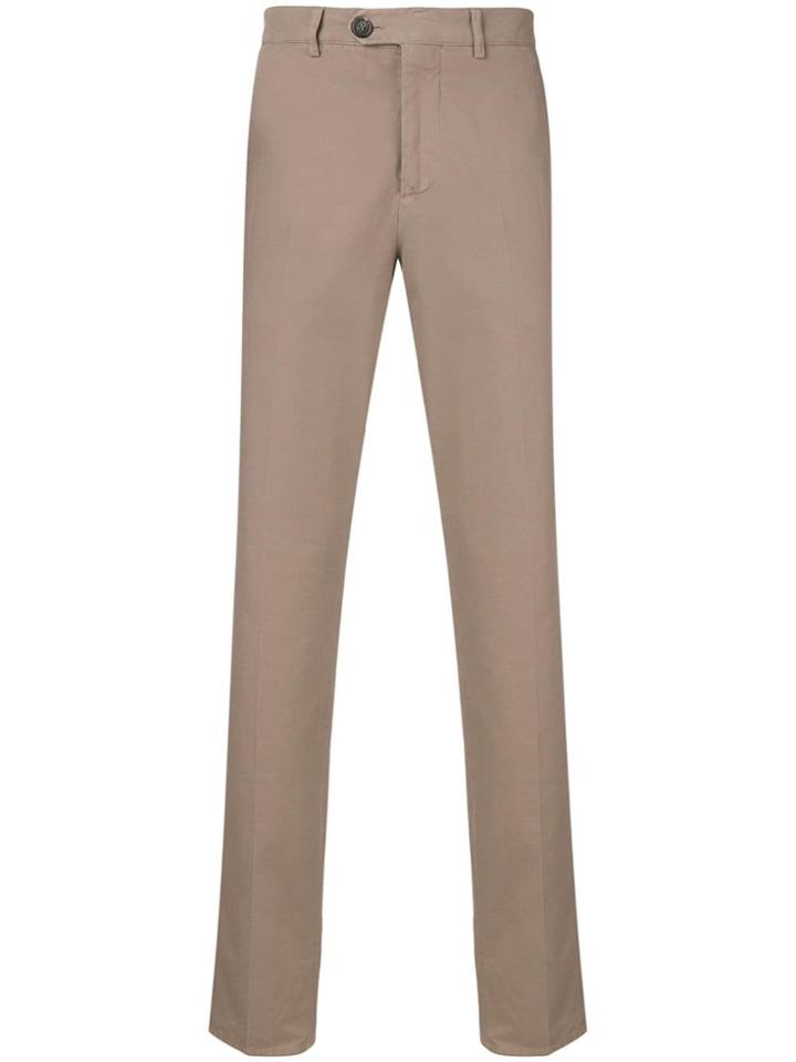 Brunello Cucinelli Straight Leg Mid-rise Trousers - Neutrals