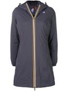 K-way Hooded Zipped Coat - Grey