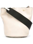 Marni Contrast Shoulder Bag, Women's, Nude/neutrals, Calf Leather