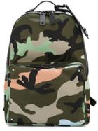 Valentino Garavani Camouflage Backpack, Green, Nylon/calf Leather