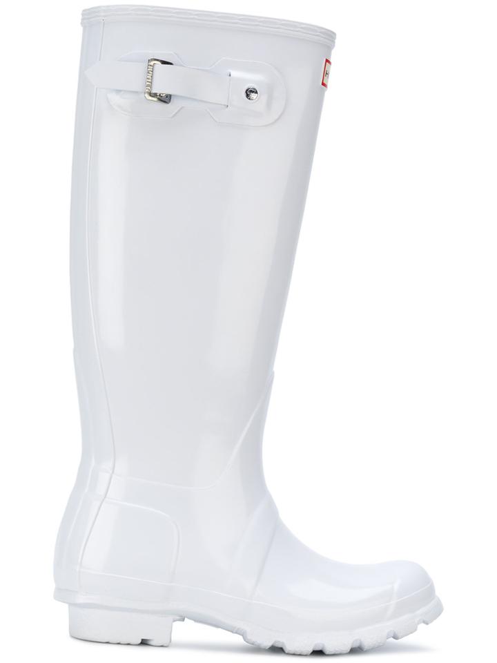 Hunter Tall Gloss Wellies - White