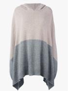 Chinti And Parker Contrast Colour Hooded Cape, Women's, Nude/neutrals, Cashmere
