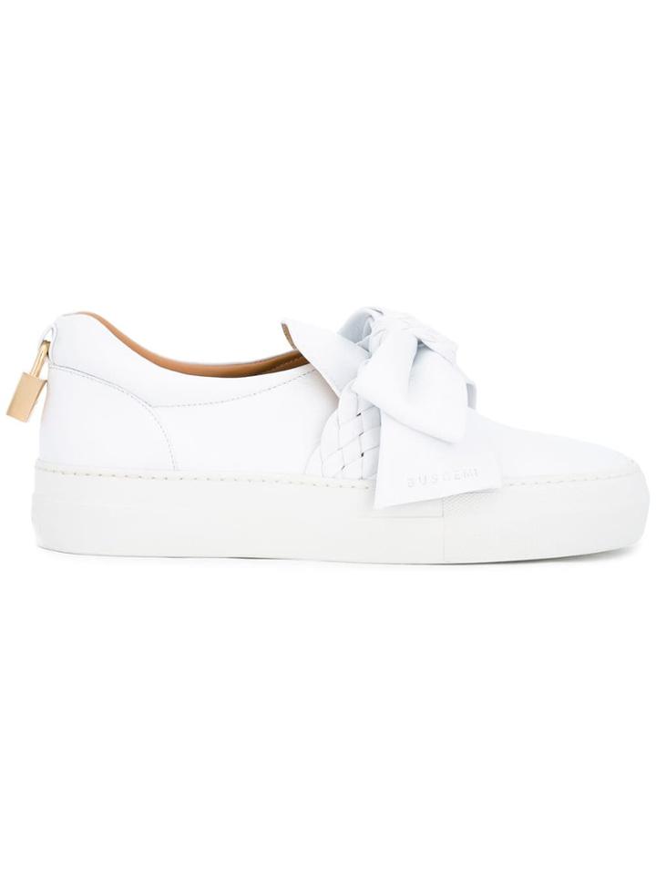 Buscemi Bow Detail Slip-on Trainers - White