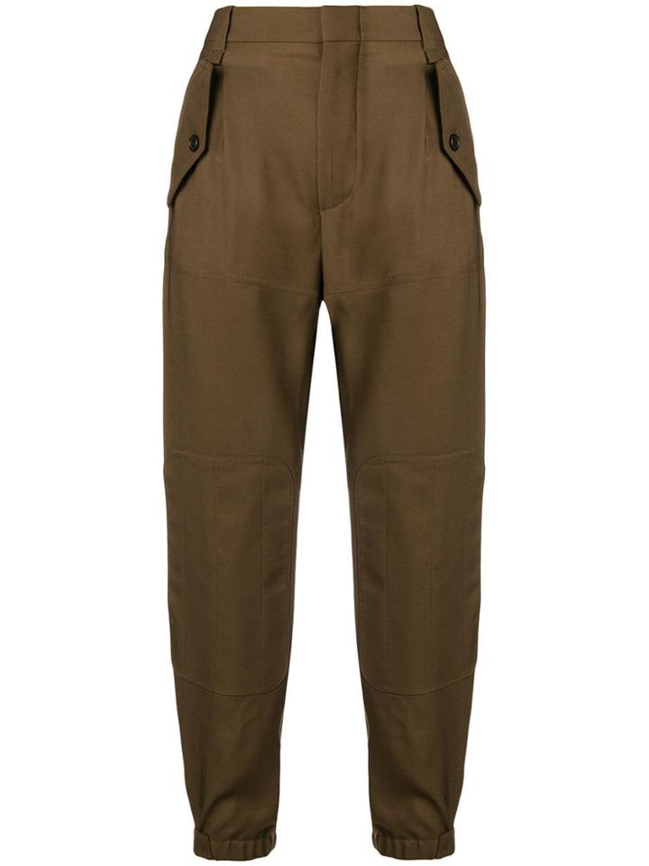 Chloé Cropped Cargo Trousers - Brown