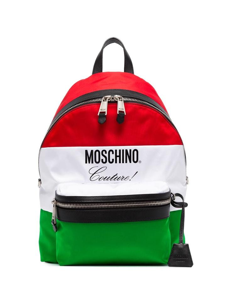 Moschino Multicoloured Italy Flag Backpack