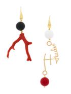 Emilio Pucci Mismatched Earrings - White