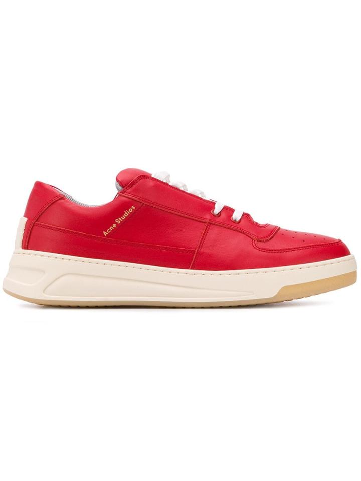 Acne Studios Perey Lace Up Sneakers - Red