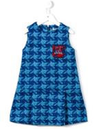 Mi Mi Sol Oversized Houndstooth Patterned Dress, Toddler Girl's, Size: 2 Yrs, Blue