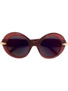 Pomellato - Contrast Clip Oversized Sunglasses - Women - Acetate - One Size, Women's, Yellow/orange, Acetate