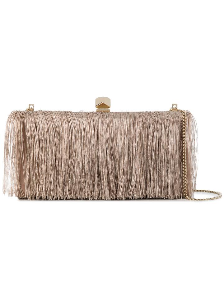 Jimmy Choo Celeste Fringe Clutch - Nude & Neutrals