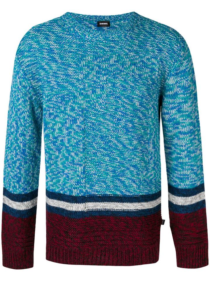 Diesel Wool Crew Neck Jumper - Blue