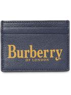 Burberry Logo Print Leather Card Case - Blue