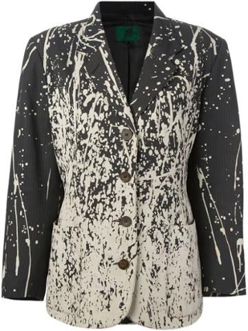 Jean Paul Gaultier Vintage 'pollock' Bleached Jacket, Women's, Size: 46, Black