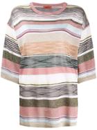 Missoni Striped Knit Loose Fit Top - Pink
