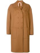 No21 Boxy Double-breasted Coat - Brown