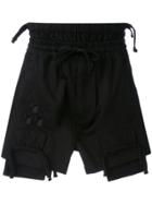 Ktz Embroidered Shorts - Black