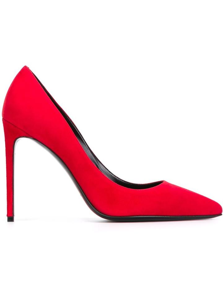 Saint Laurent Paris Pumps, Women's, Size: 40, Red, Suede/leather