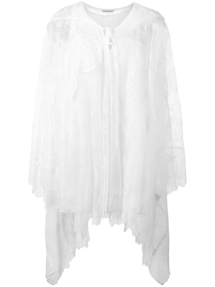 Tsumori Chisato - Lace Oversize Blouse - Women - Polyester - M, White, Polyester