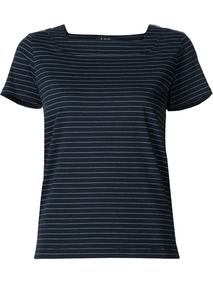 A.p.c. Striped T-shirt, Women's, Size: Xs, Blue, Cotton