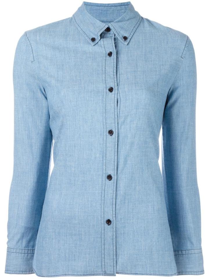 Isabel Marant Étoile Plain Shirt, Women's, Size: 40, Blue, Cotton/spandex/elastane