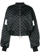 Off-white Quilted Bomber Jacket - Black