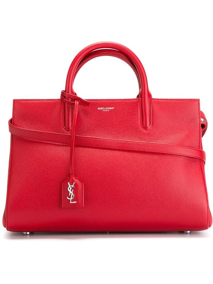 Saint Laurent Small 'rive Gauche' Tote, Women's, Red