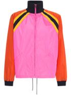 Gucci Logo Print Shell Jacket - Pink & Purple
