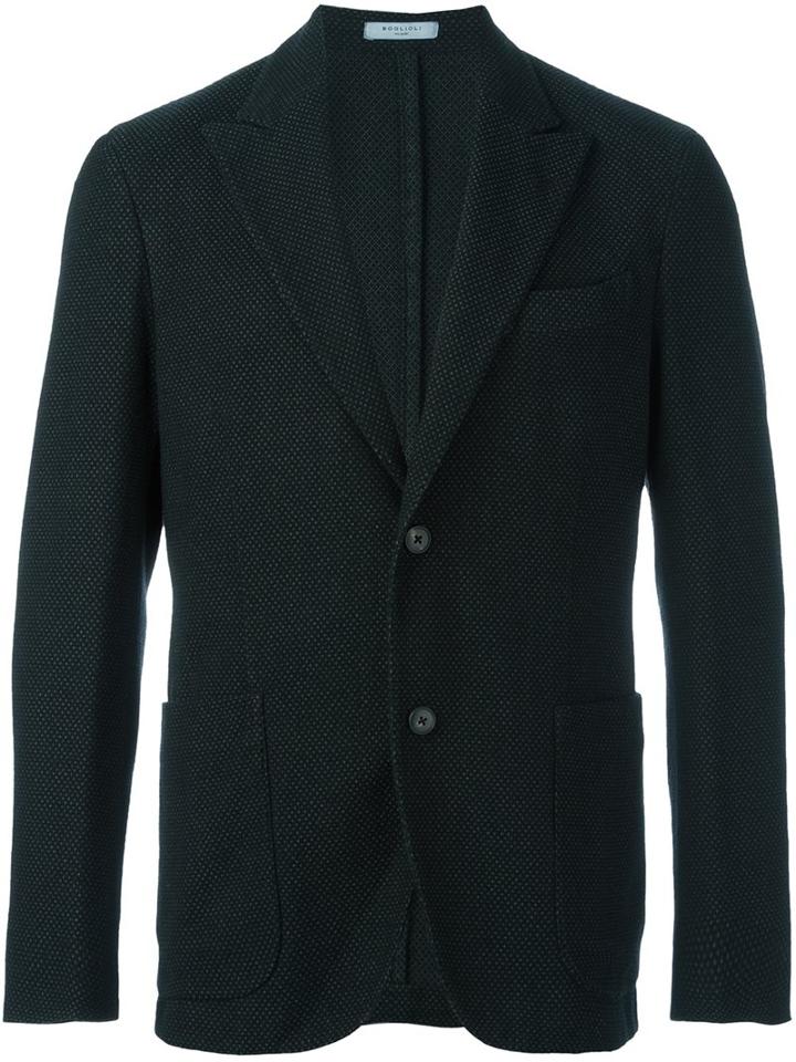 Boglioli Patch Pocket Blazer, Men's, Size: 54, Black, Cotton/polyamide/cupro