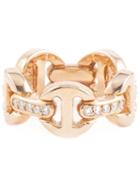 Hoorsenbuhs Tri-link Ring, Women's, Size: 7, Metallic, 18kt Rose Gold/diamond