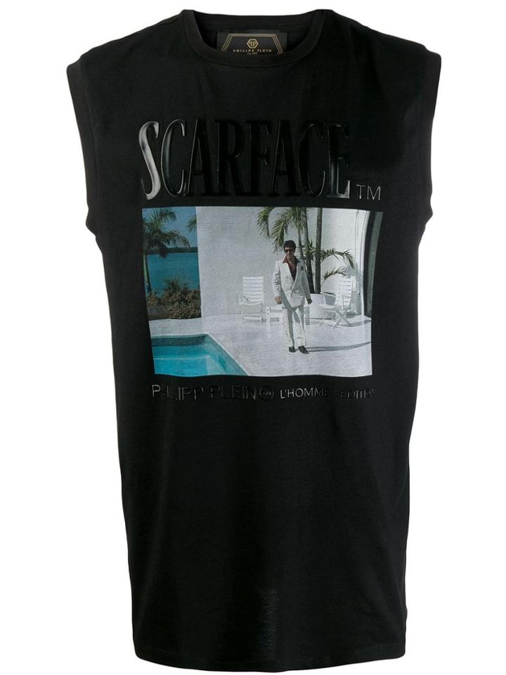 Philipp Plein Tank Top Scarface - Black