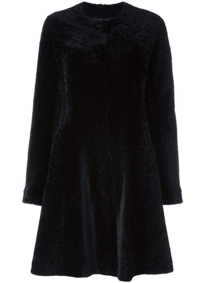 Giambattista Valli Lamb Fur Flared Coat
