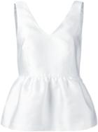 P.a.r.o.s.h. Flared Hem Tank Top, Size: Xs, White, Silk/polyester