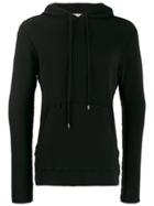 Maison Flaneur Ribbed Knit Hoodie - Black