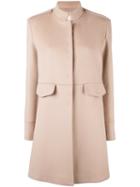 Giamba Concealed Fastening Coat, Women's, Size: 44, Pink/purple, Polyamide/cupro/cashmere/virgin Wool